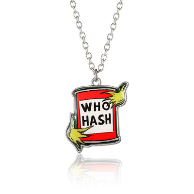 Dr Seuss Grinch WHO HASH Necklace