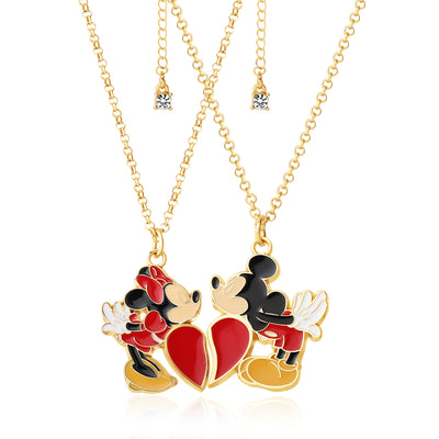 Disney Minnie & Mickey Mouse 2 Piece Necklace Set