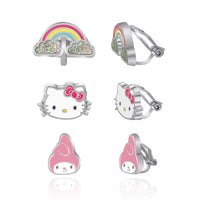 Fashion Set Of Three My Melody And Kitty Clip-On Earring  Imitation Rhodium flash plated