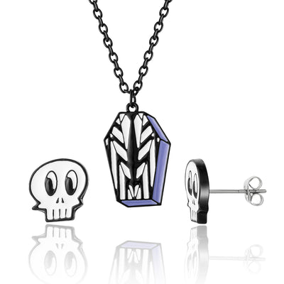 Beetlejuice Necklace and Stud Earrings Set