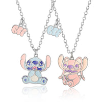 Disney Stitch & Angel Fashion BFF Necklace Set