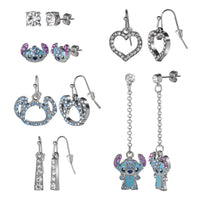 Disney Stitch 6 Piece Stud and Dangle Earring Set