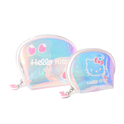 Hello Kitty Clear Iridescent Lg & Sm Dome Cosmetic