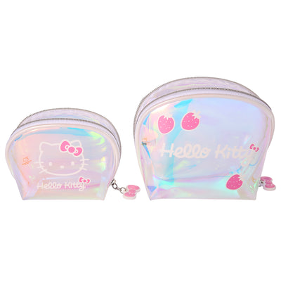 Hello Kitty Clear Iridescent Lg & Sm Dome Cosmetic