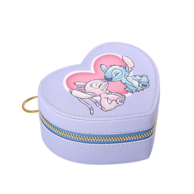 Stitch & Angel Zippered Heart Shape Jewelry Case