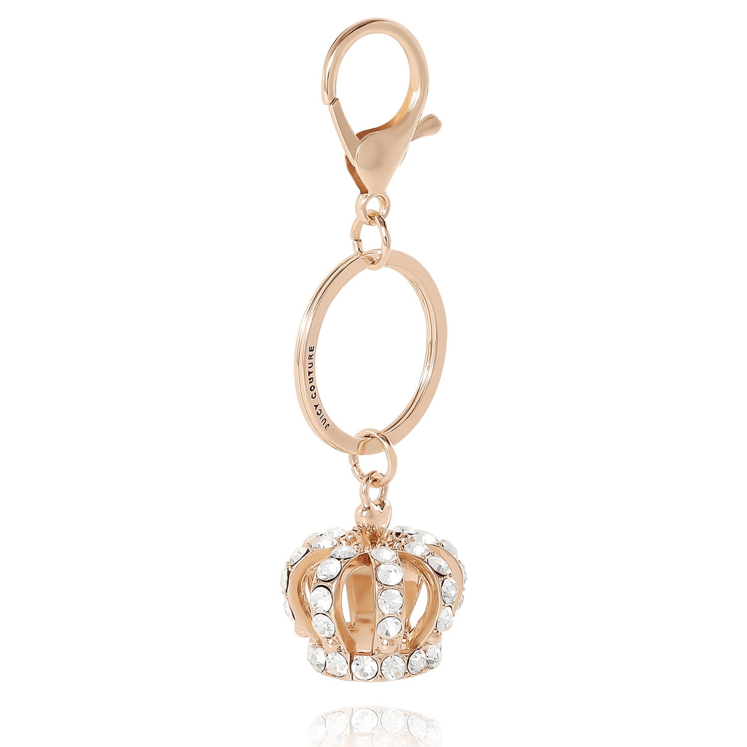 Juicy Couture Crown Charm Rhinestone Keychain, Bling Keychains, Juicy Gifts