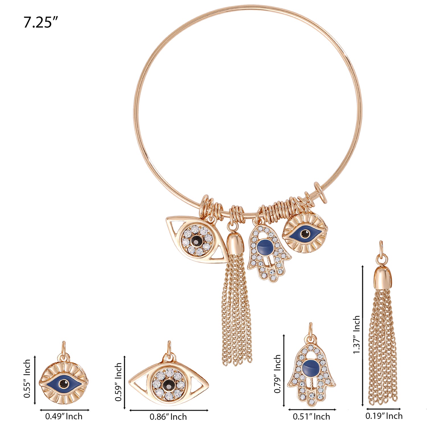Jessica Simpson Evil Eye Collar Bracelet