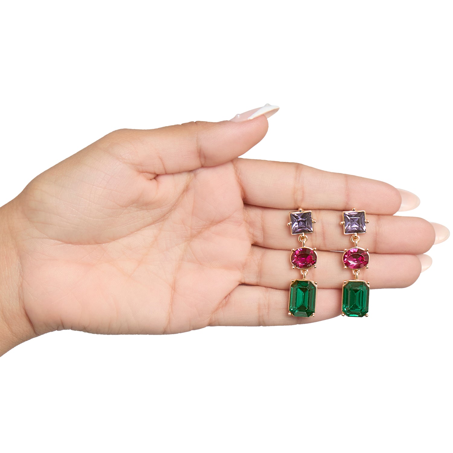 BCBG Generation Multi-Gem Drop Earrings