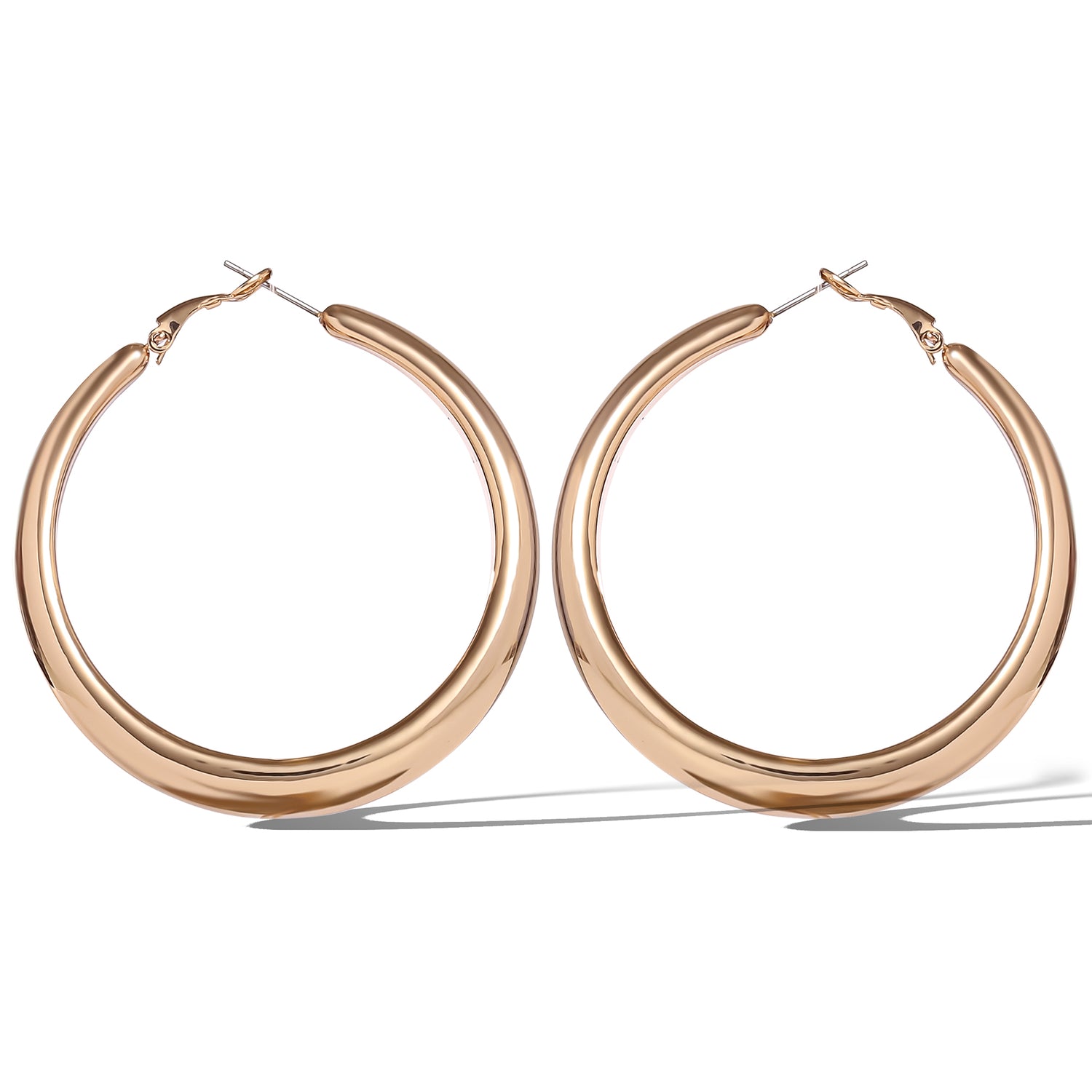 Jessica Simpson Polished Chunky Gold-Tone Hoop Earrings