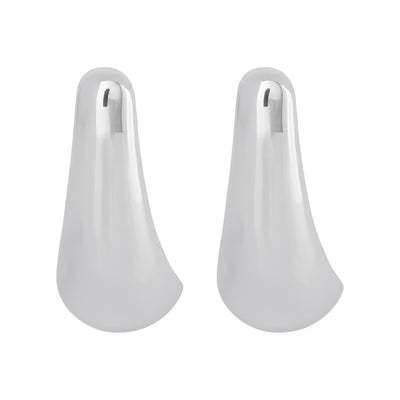 Jessica Simpson Sculptural Silver-Tone Drop Earrings for Modern Elegance