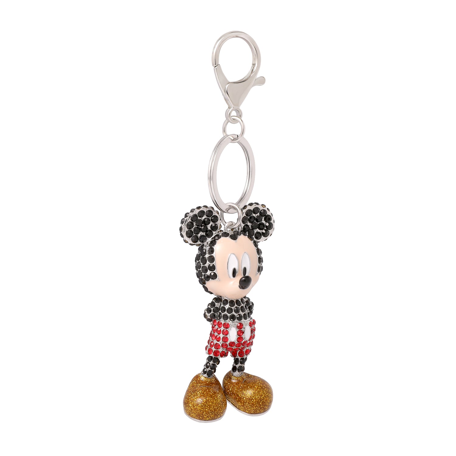 Disney Mickey Mouse Crystal Pavé Bag Charm Keychain – Officially Licensed