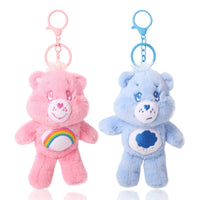 SALLY ROSE Care Bears Plush Keychain Set of 2, Cheer and Grumpy Bear Key Chain, Bag Charms for Backpack and Purse, Care Bear Gifts
