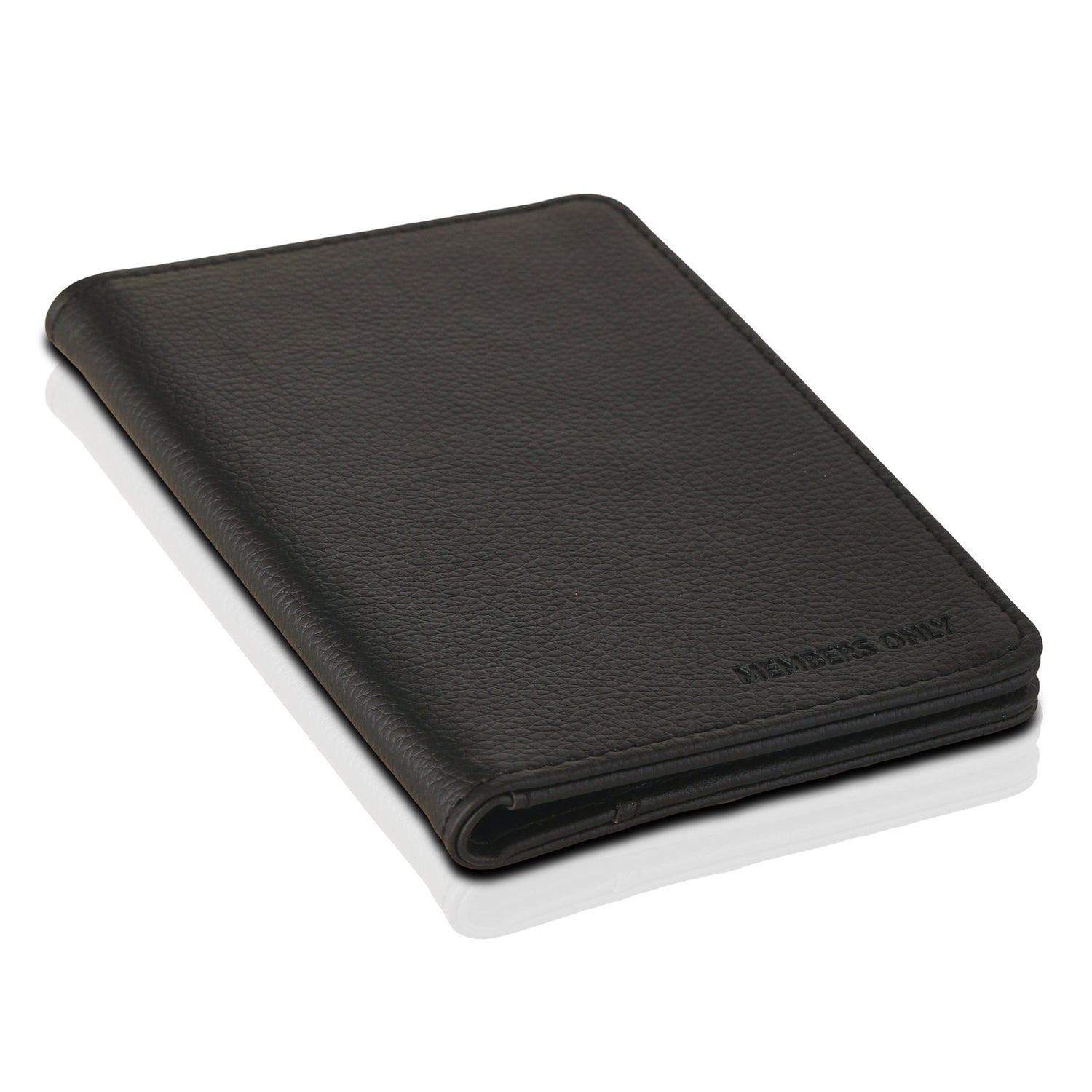 MEMBERS ONLY RFID BLACK DEBOSSED PASSPORT HOLDER