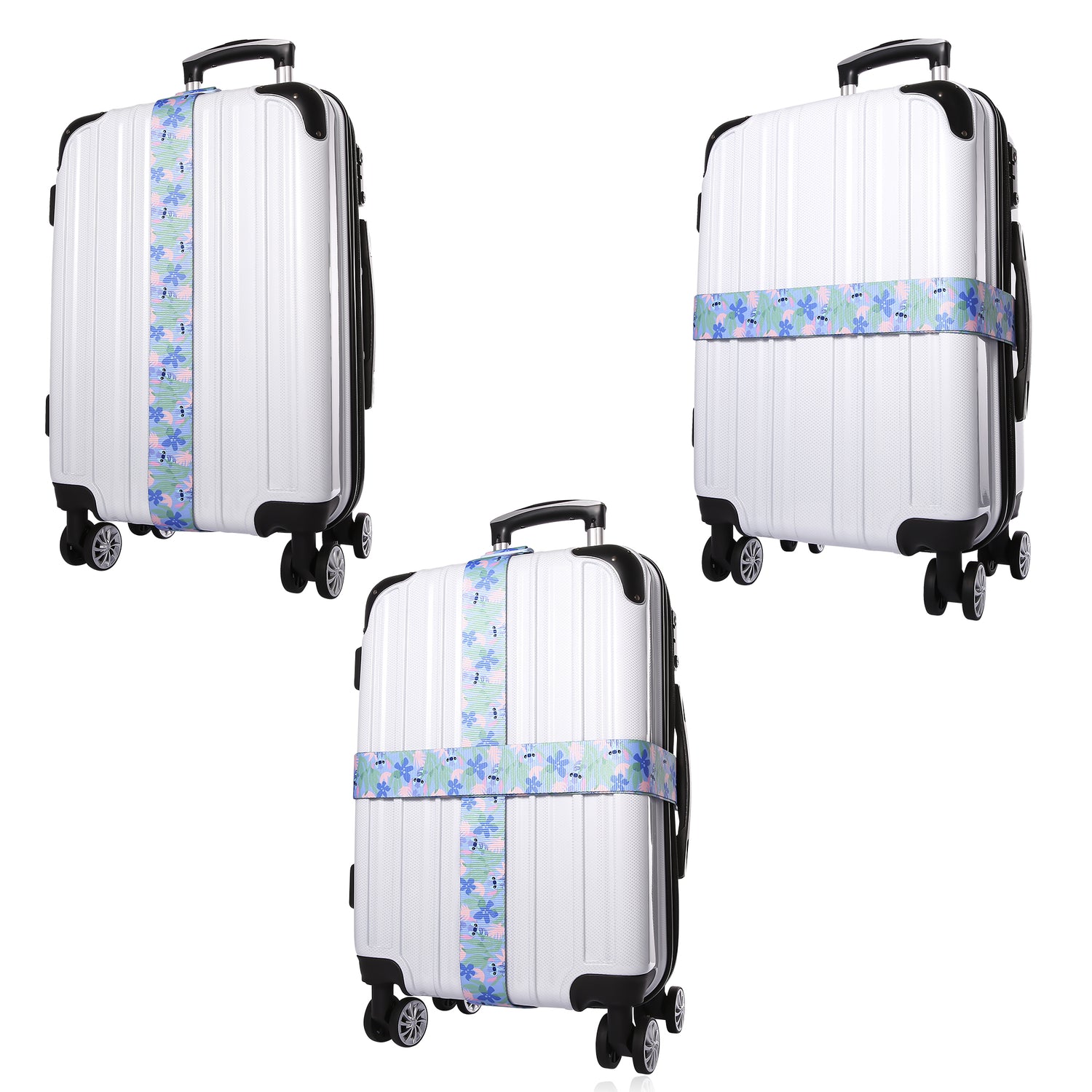 Stitch Luggage Straps 2-Piece Set Officially License, Adjustable Luggage Belts from 30''-72'', Suitcase Bands, Disney Gifts