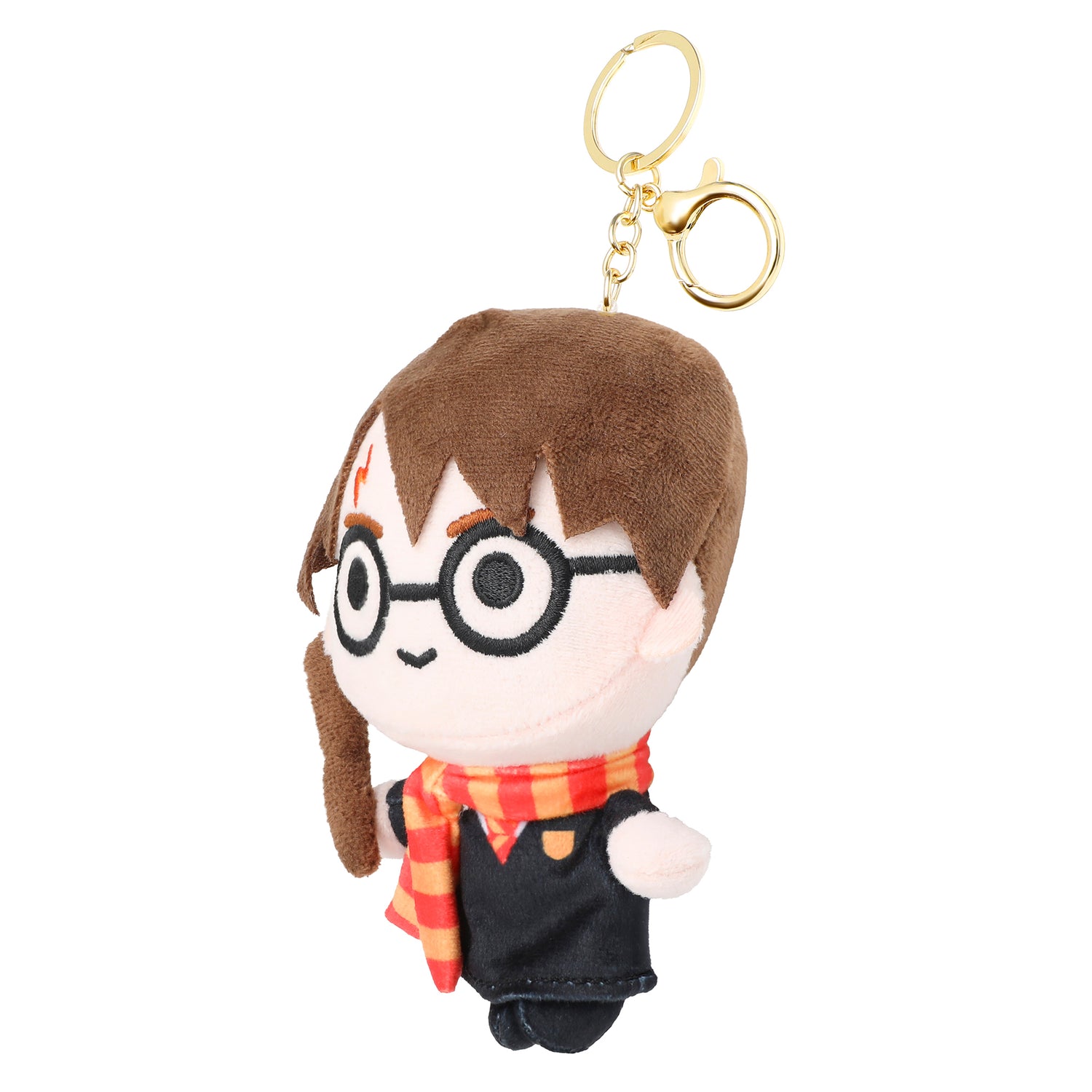 Harry Potter Plush Keychain Bag Charm Official License, Gold-Tone