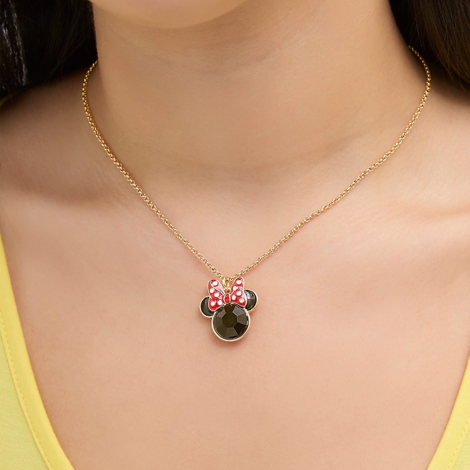 Minnie Mouse Red Bow Jewelry Set