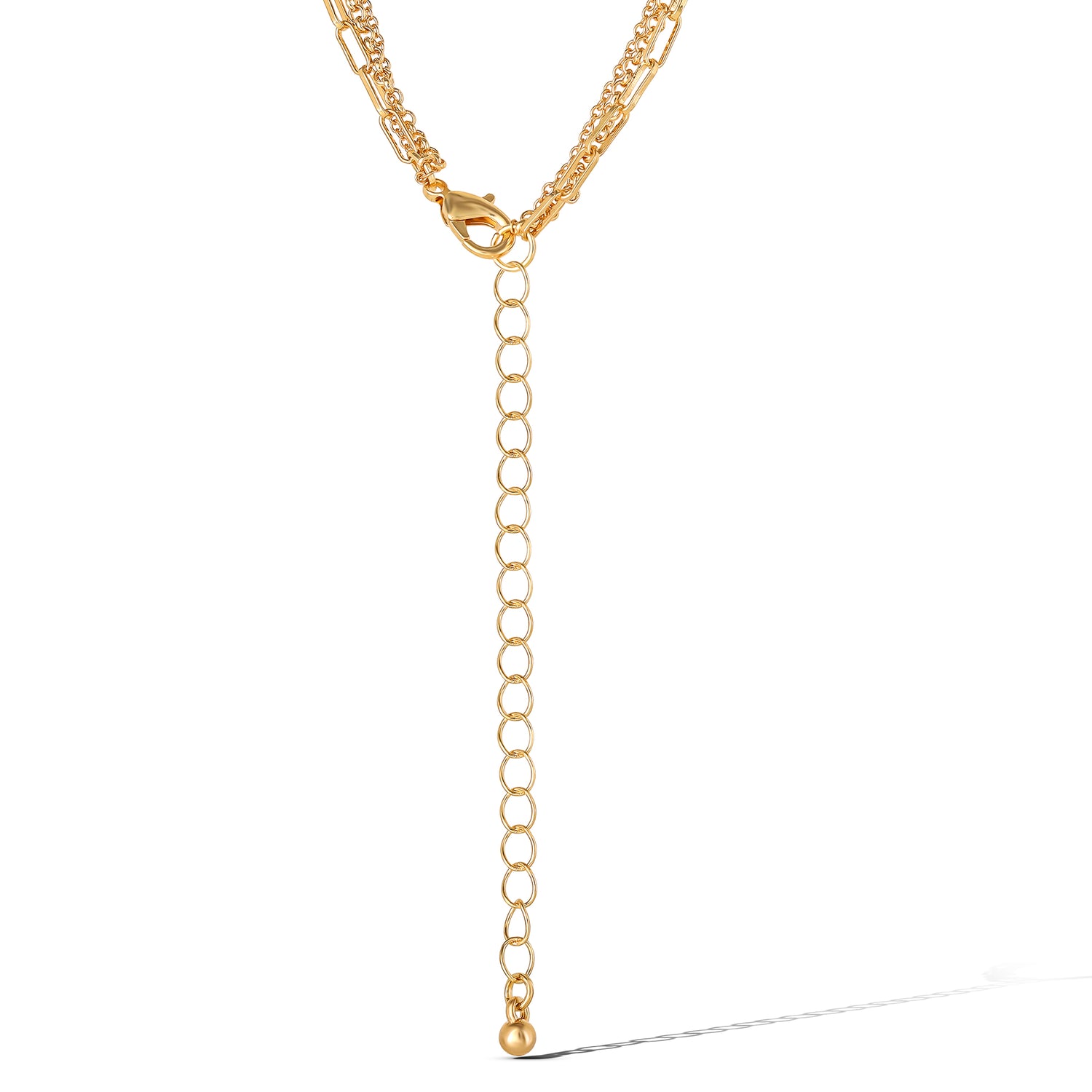 Jessica Simpson Triple Layered Gold-Tone Heart Pendant Necklace