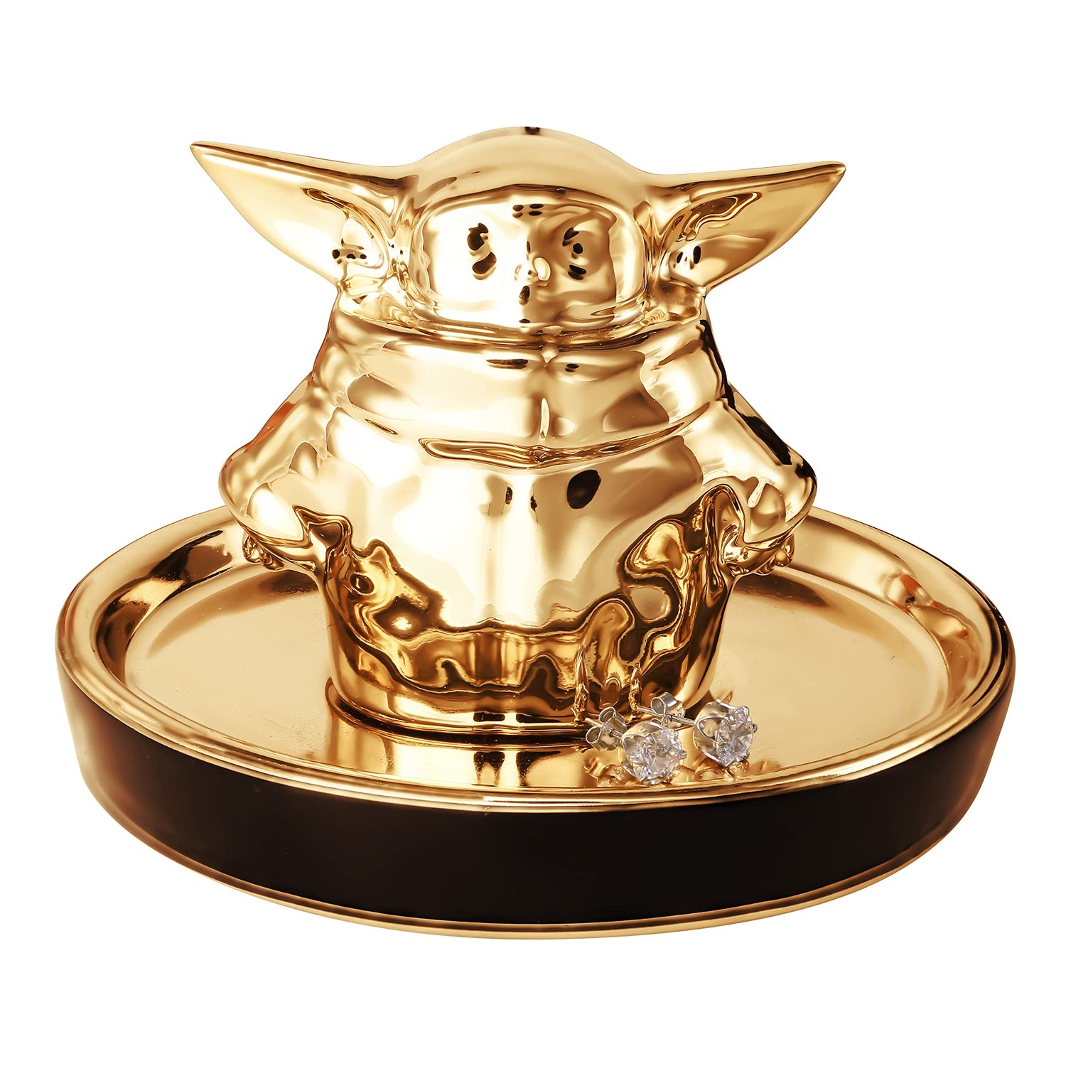 Disney Star Wars Grogu 3-D Trinket Dish - Ceramic Jewelry Tray, Ring Holder
