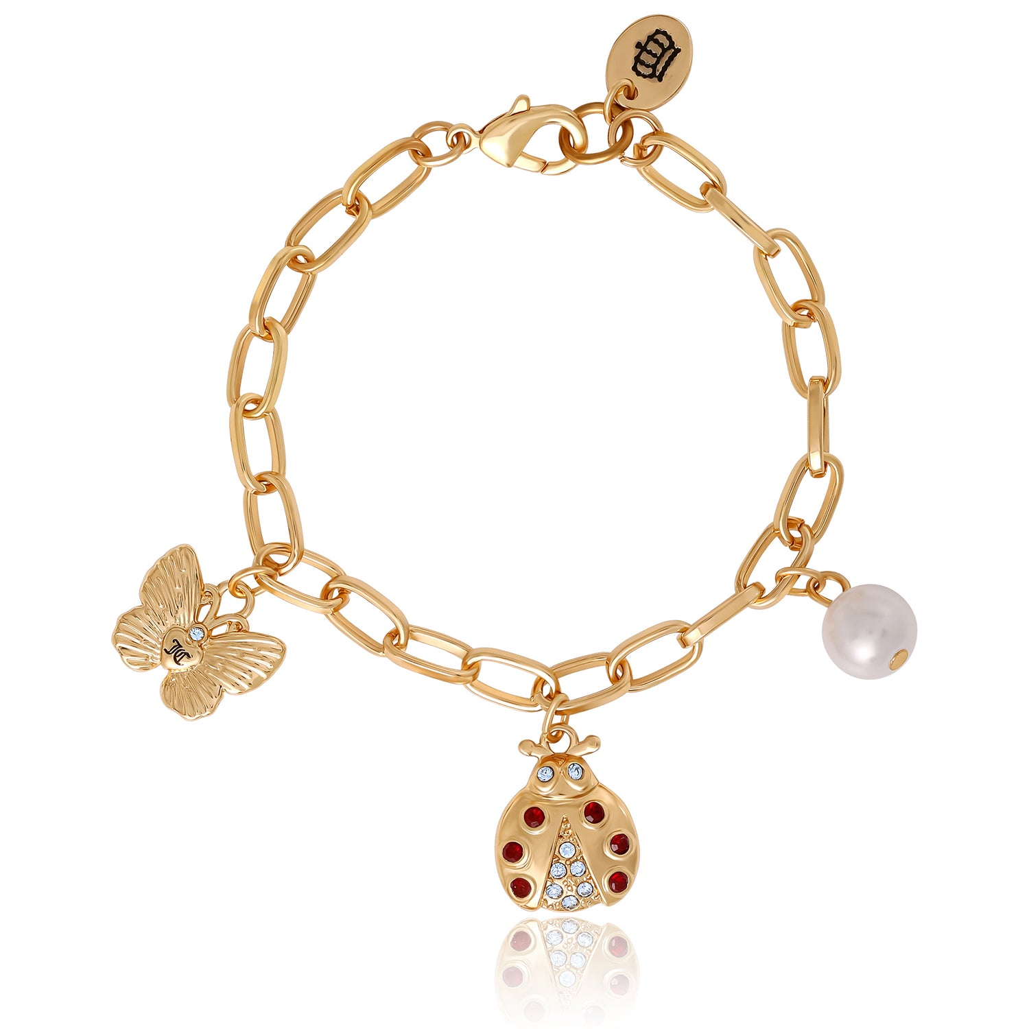 Juicy Couture Gold-Tone Charm Bracelet Duo - Ladybug & Bee