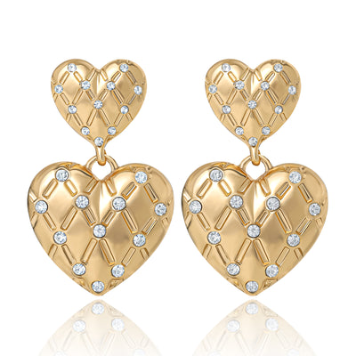 Juicy Couture Double Heart Drop Earrings