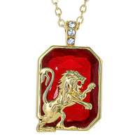 Harry Potter Gryffindor Lion Pendant Necklace Official License, 18+2"
