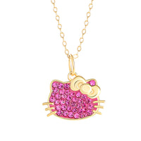 Hello Kitty Necklace for Women 18" Official License, 18K Gold Plated