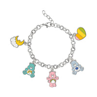 SALLY ROSE Care Bears Charm Bracelet Official License, 6.7" Fashion Jewelry Care Bears Charm Bracelets