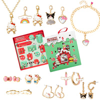 Hello Kitty 12-Piece Jewelry Advent Set - Earrings, Charms, and Bracelets