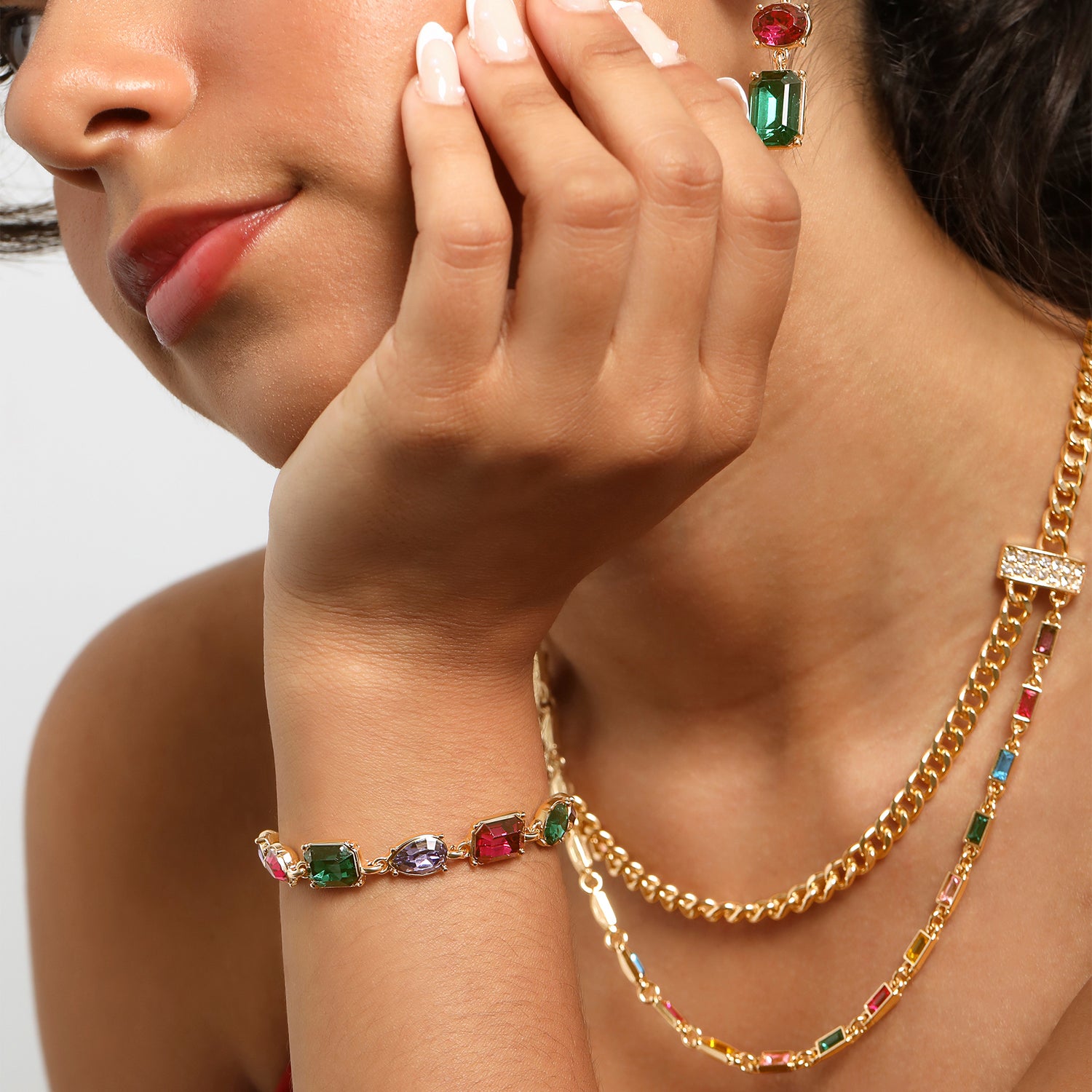 BCBGeneration Multi-Stone Gem Bracelet