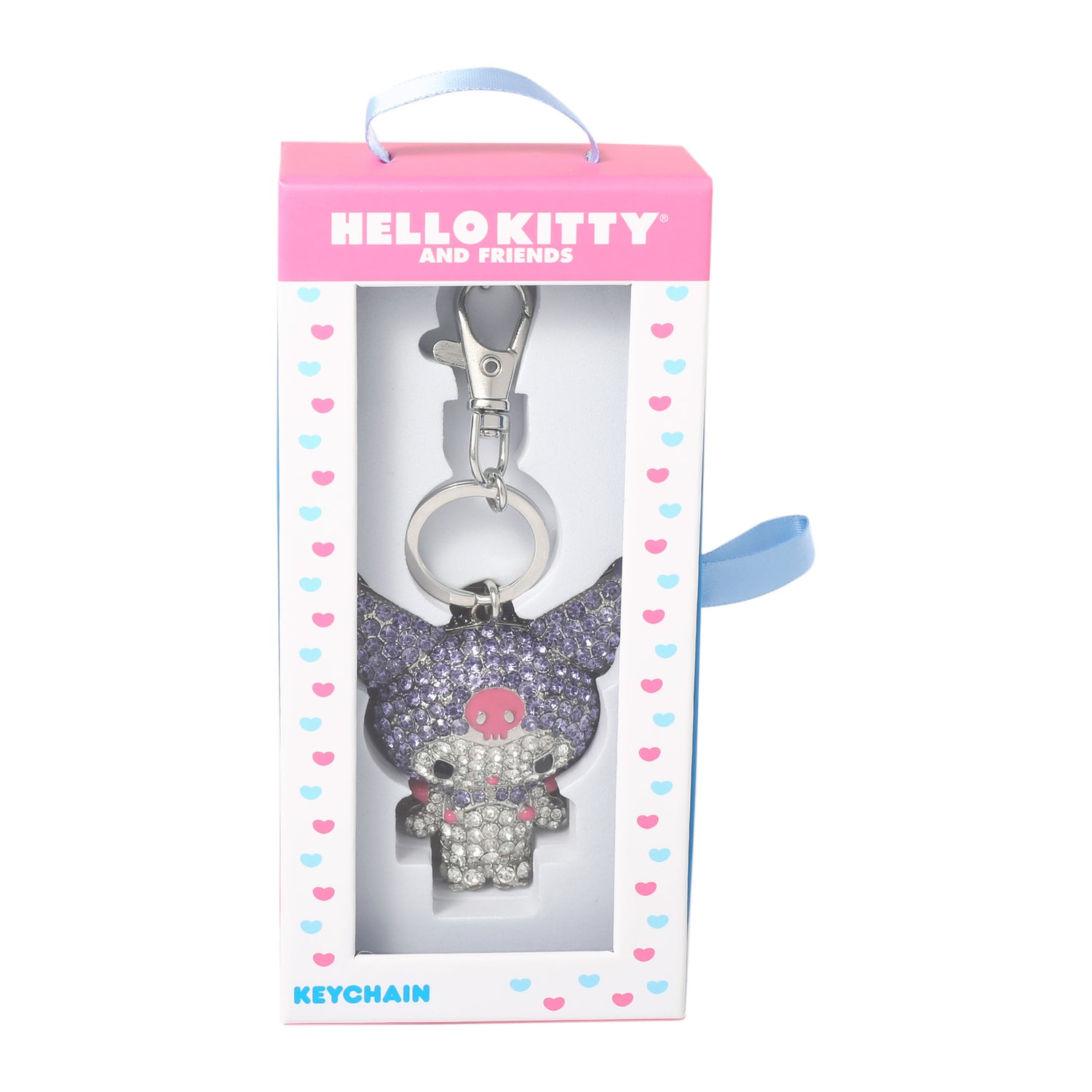 Kuromi Pavé Crystal Keychain Bag Charm – Officially Licensed Sanrio