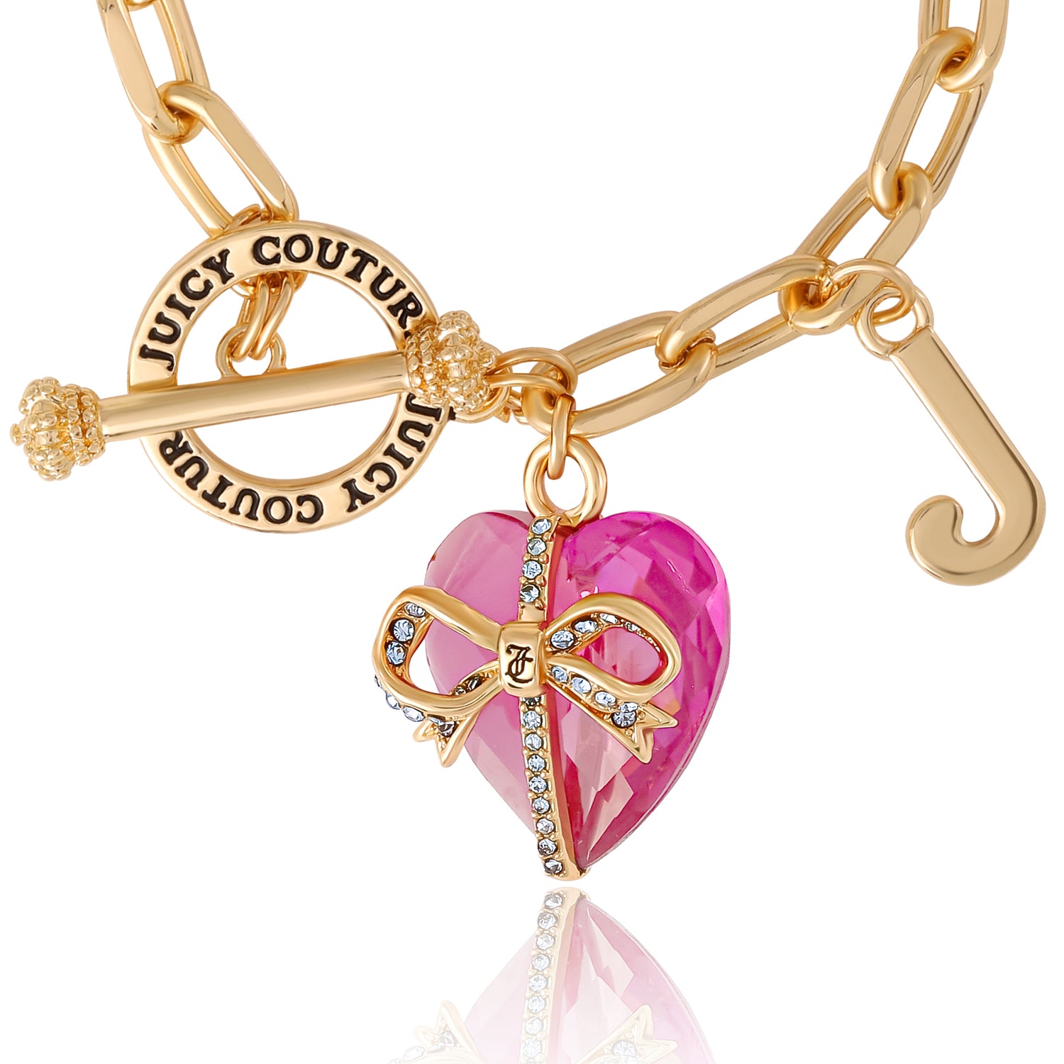 Juicy Couture Heart Stone & J Charm Bracelet
