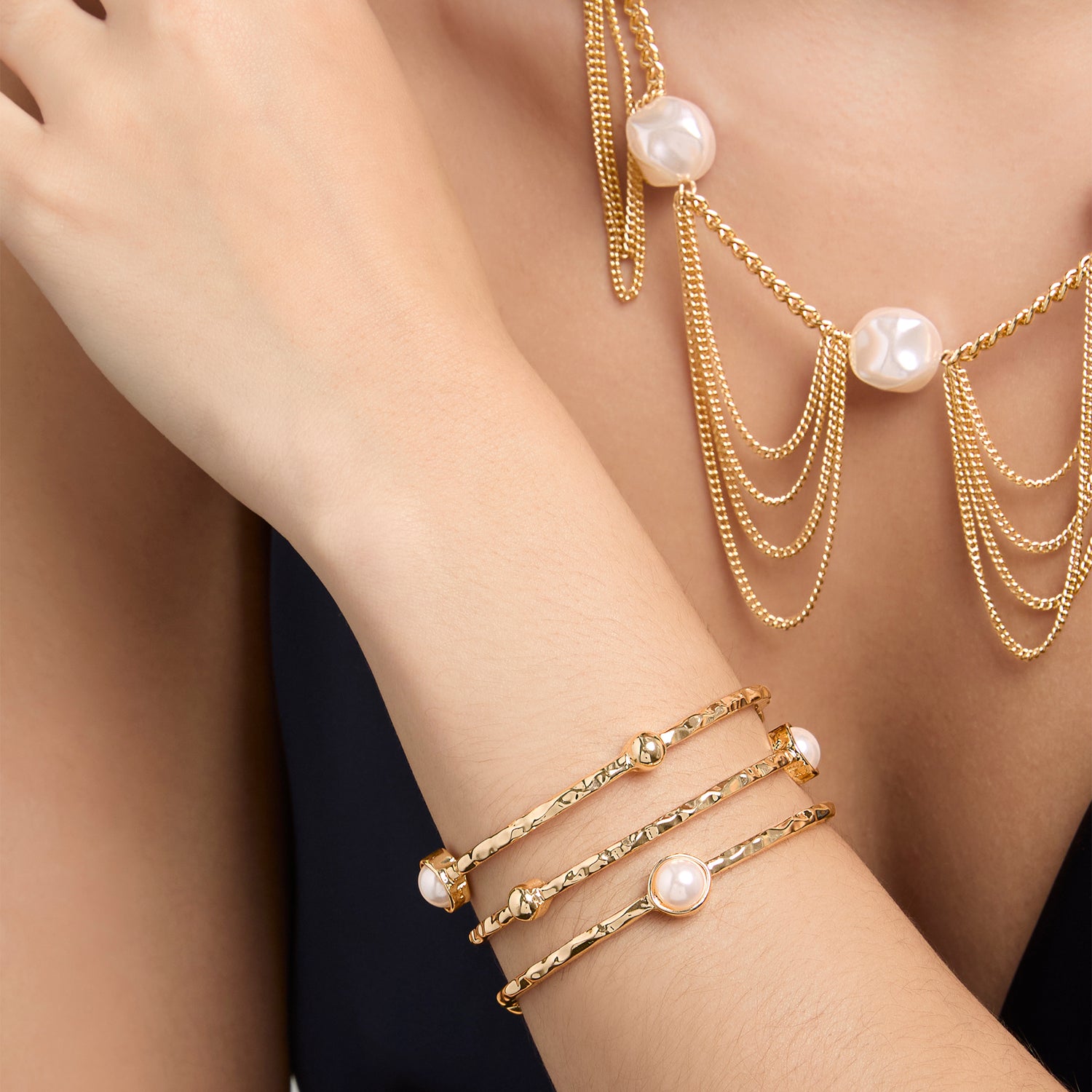 Pearls Cuff Bracelet