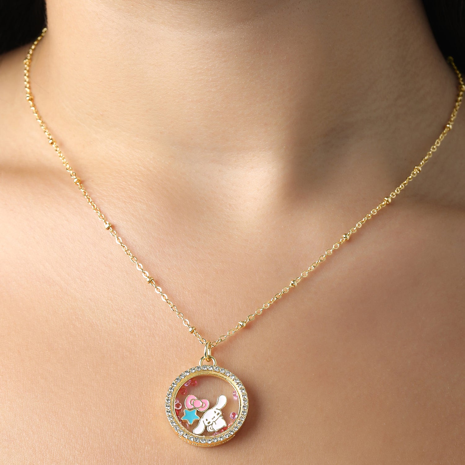 Sanrio Cinnamoroll Necklace Official License, Shaker Pendant