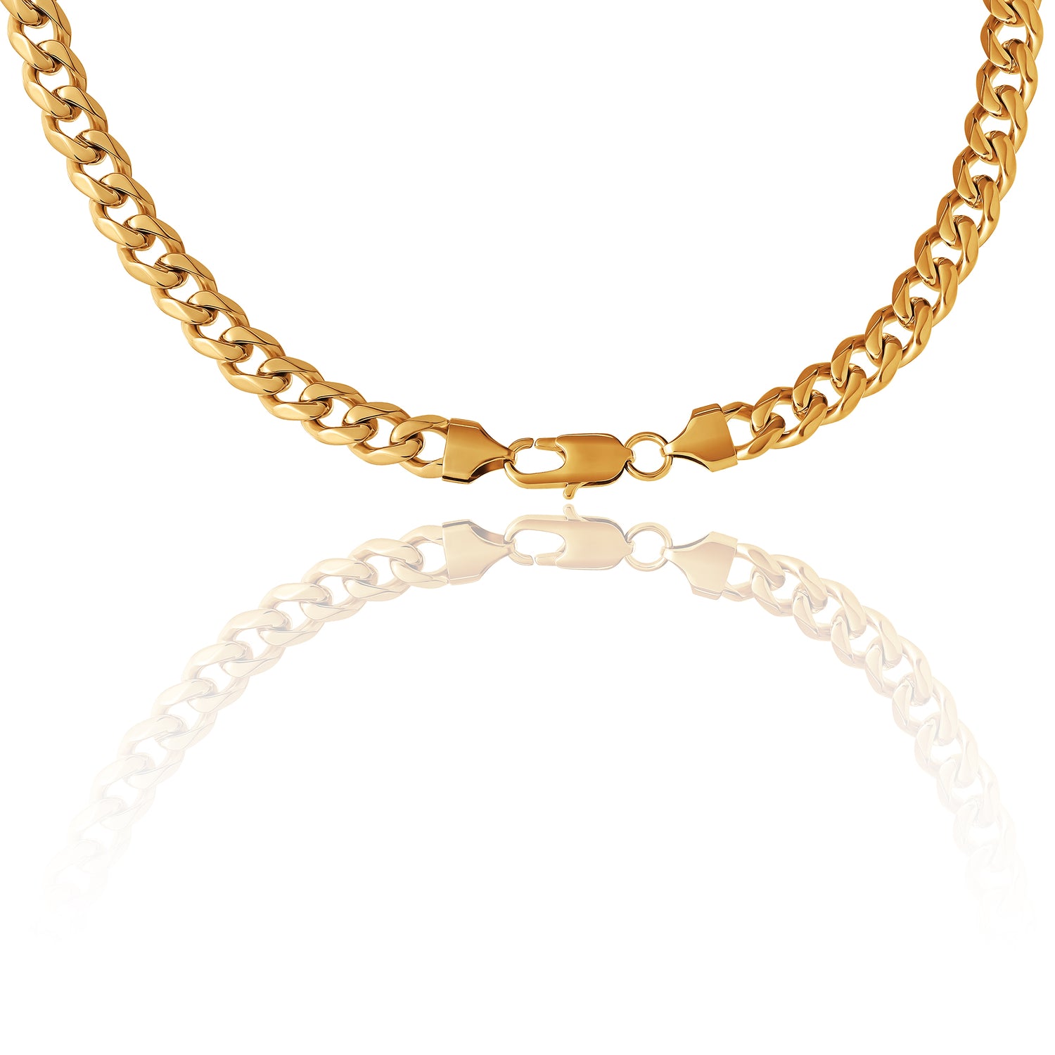 Lucky Brand Mens Gold-Tone Curb Chain Necklace - 20'' Chain