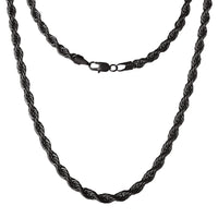 Lucky Brand Black Twisted Rope Chain Necklace - 24'' Chain