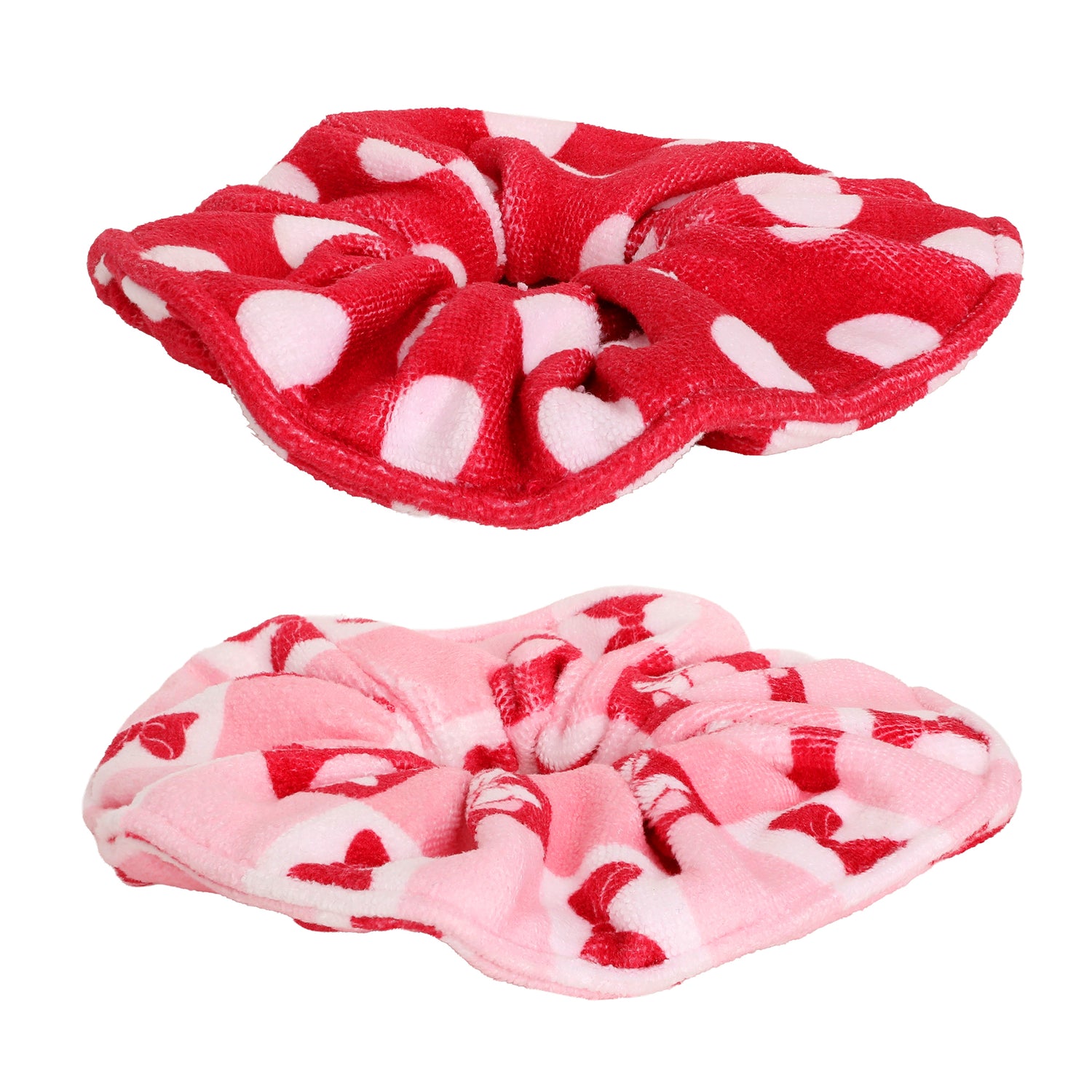 Minnie Mouse Scrunchies 2-Piece Set Official License, Spa Towel Hair Ties