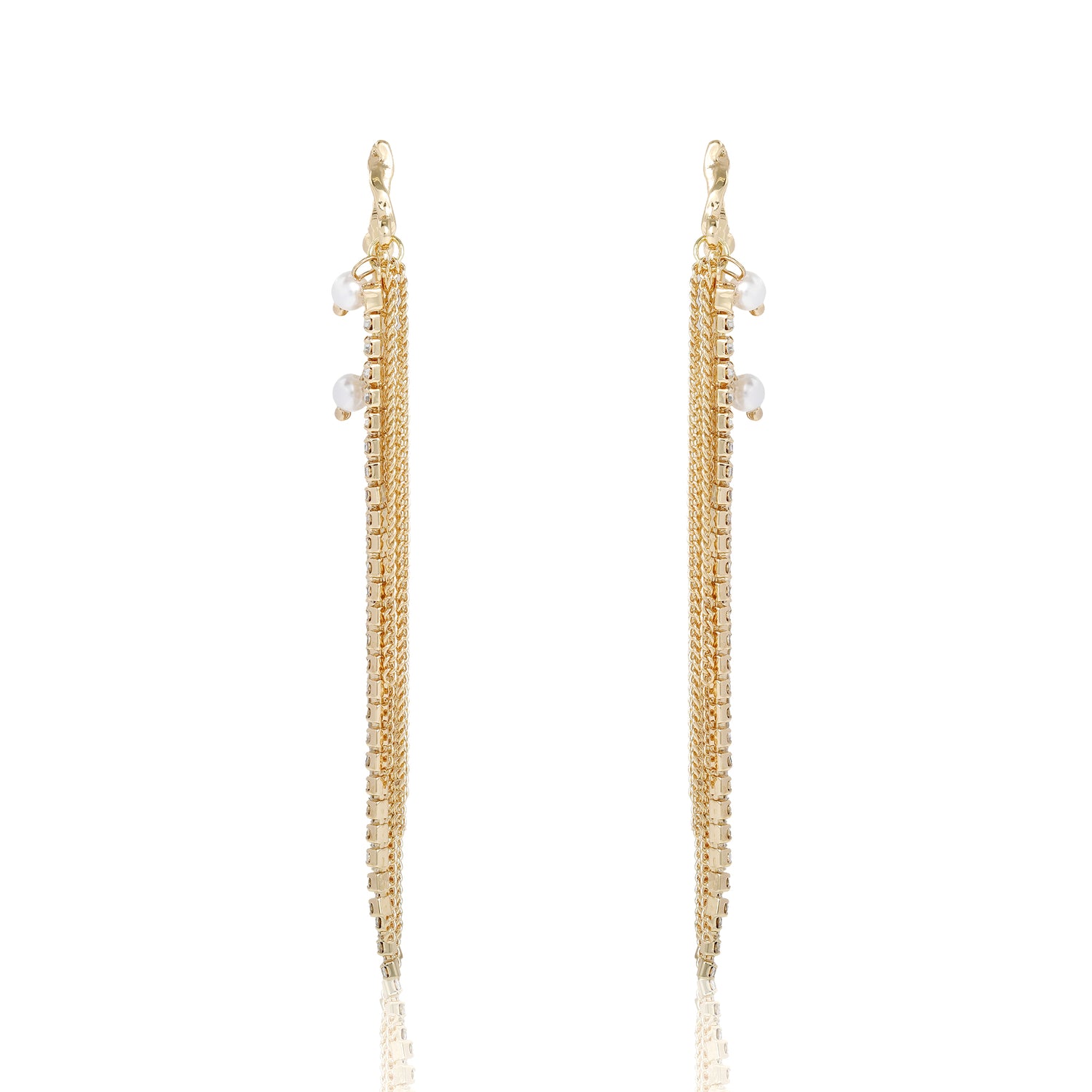 BCBGeneration Layered Tassel Statement Earrings