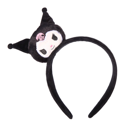 Kuromi Headband Black Plush, Sanrio Hair Accessories