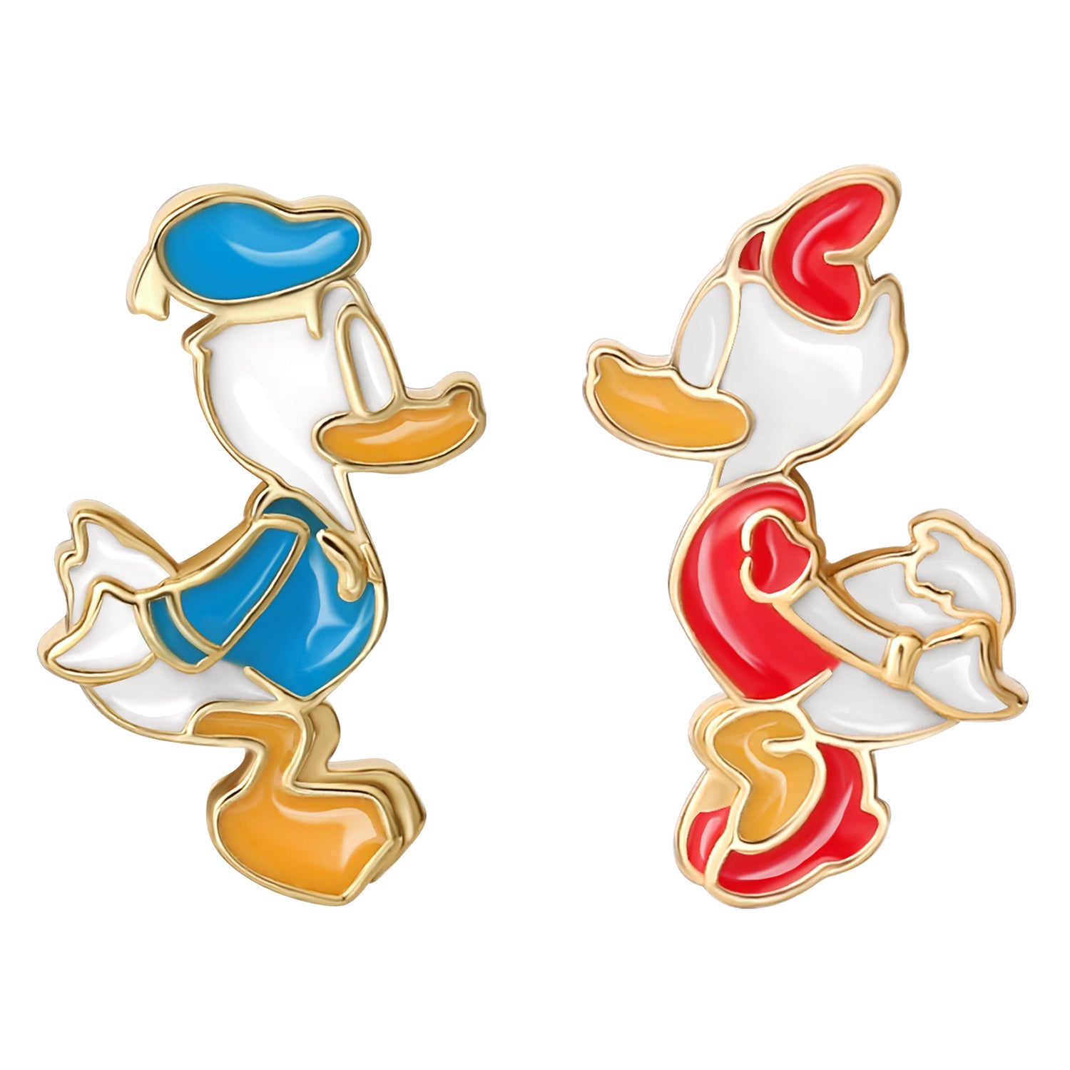 Donald and Daisy Duck Mismatched Stud Earrings Small Official License