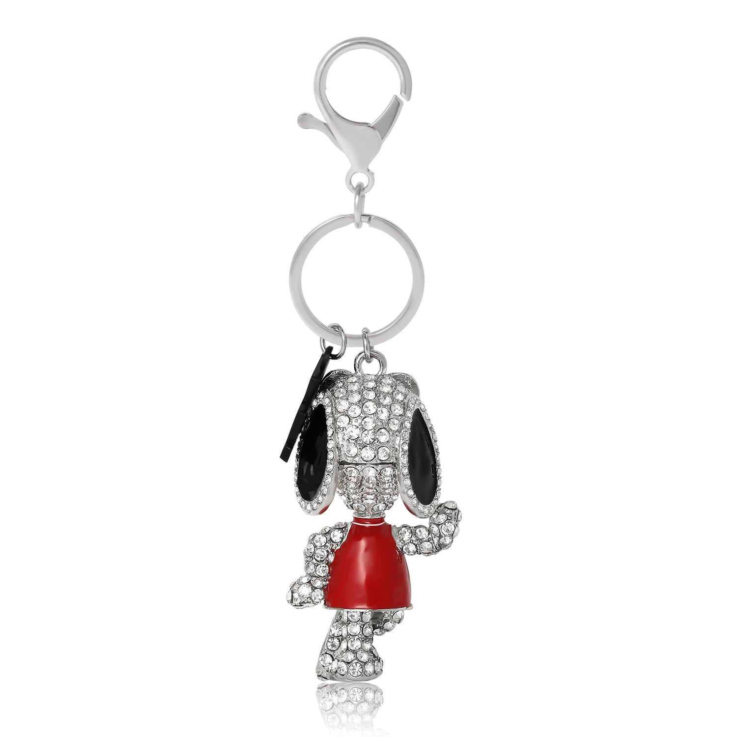 Peanuts Snoopy Joe Cool Crystal Pavé Bag Charm Keychain – Officially Licensed