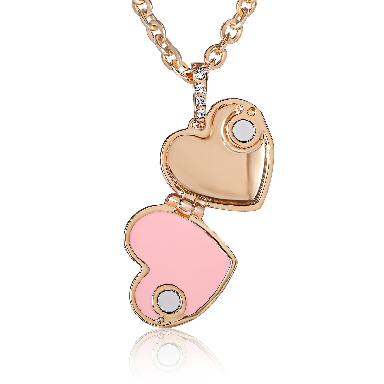 Juicy Couture Gold Tone Heart Locket Necklace for Women 16"