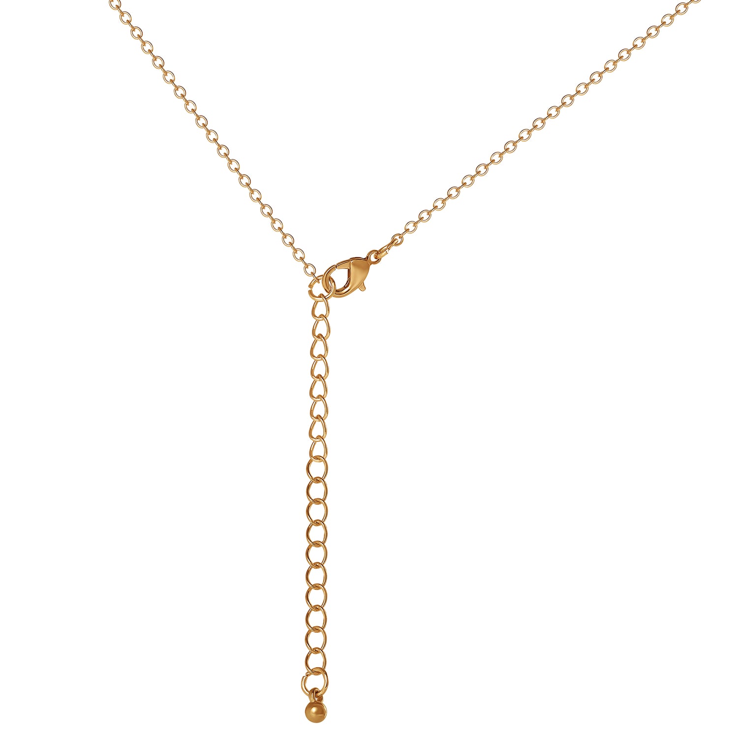 Hello Kitty Outline Pendant Necklace with Chain in Gold Tone