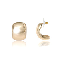 Wide Gold Hoop Earrings