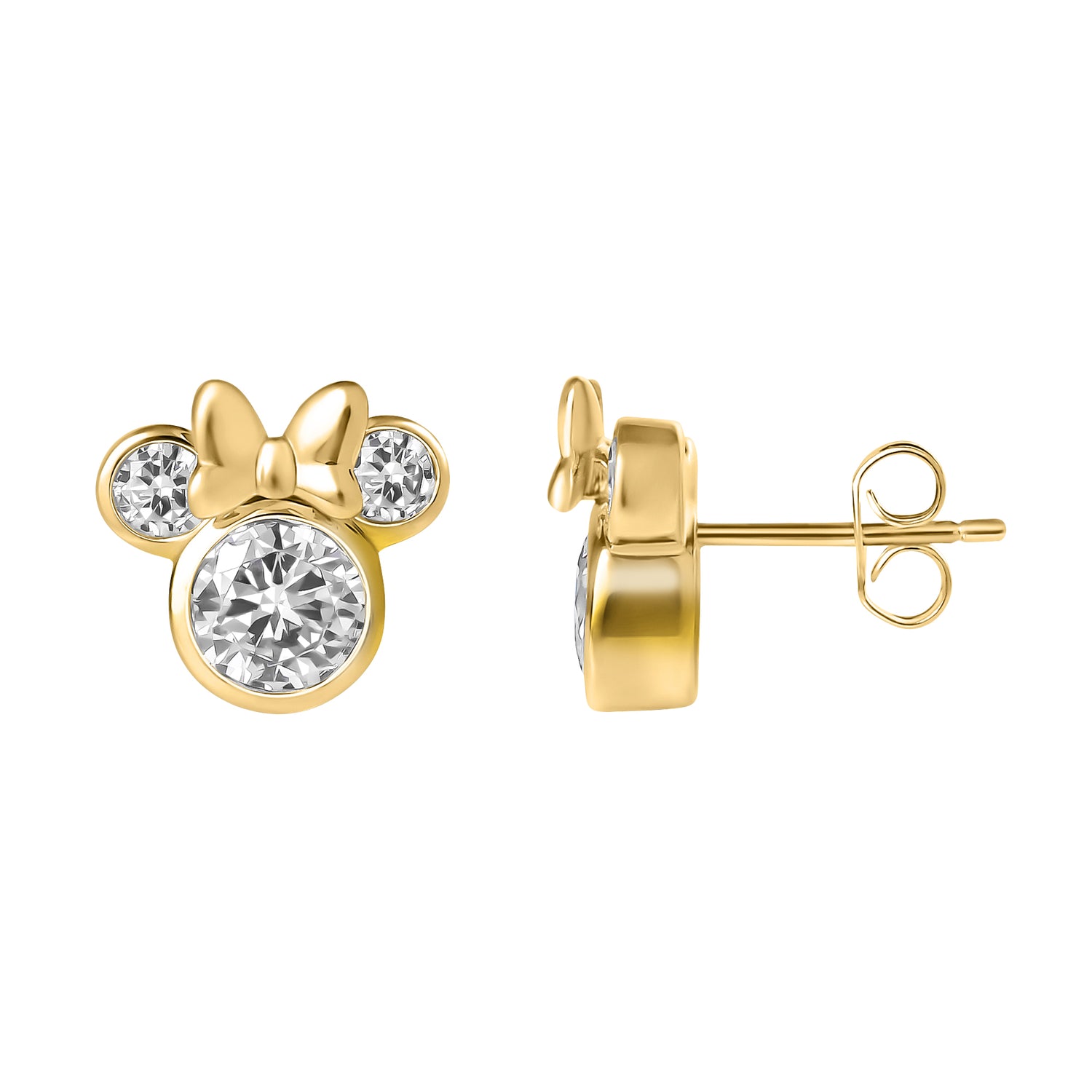 Disney Minnie Mouse Earrings for Women Official License, Cubic Zirconia