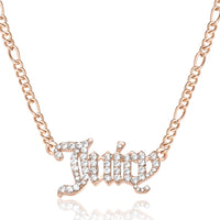 Juicy Couture Gold-Tone Crystal Script Logo Necklace, 16"+2"