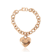 Juicy Couture 7" XL PUFFY HEART CHARM BRACELET -IMITATION YG PLT