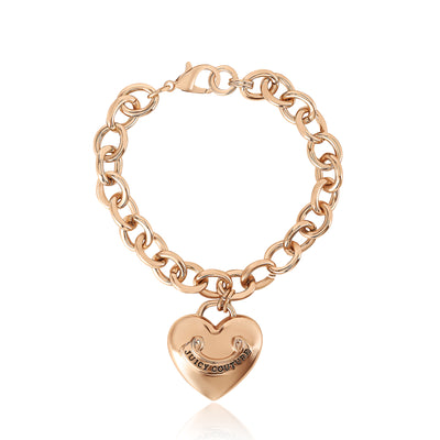 Juicy Couture 7" XL PUFFY HEART CHARM BRACELET -IMITATION YG PLT
