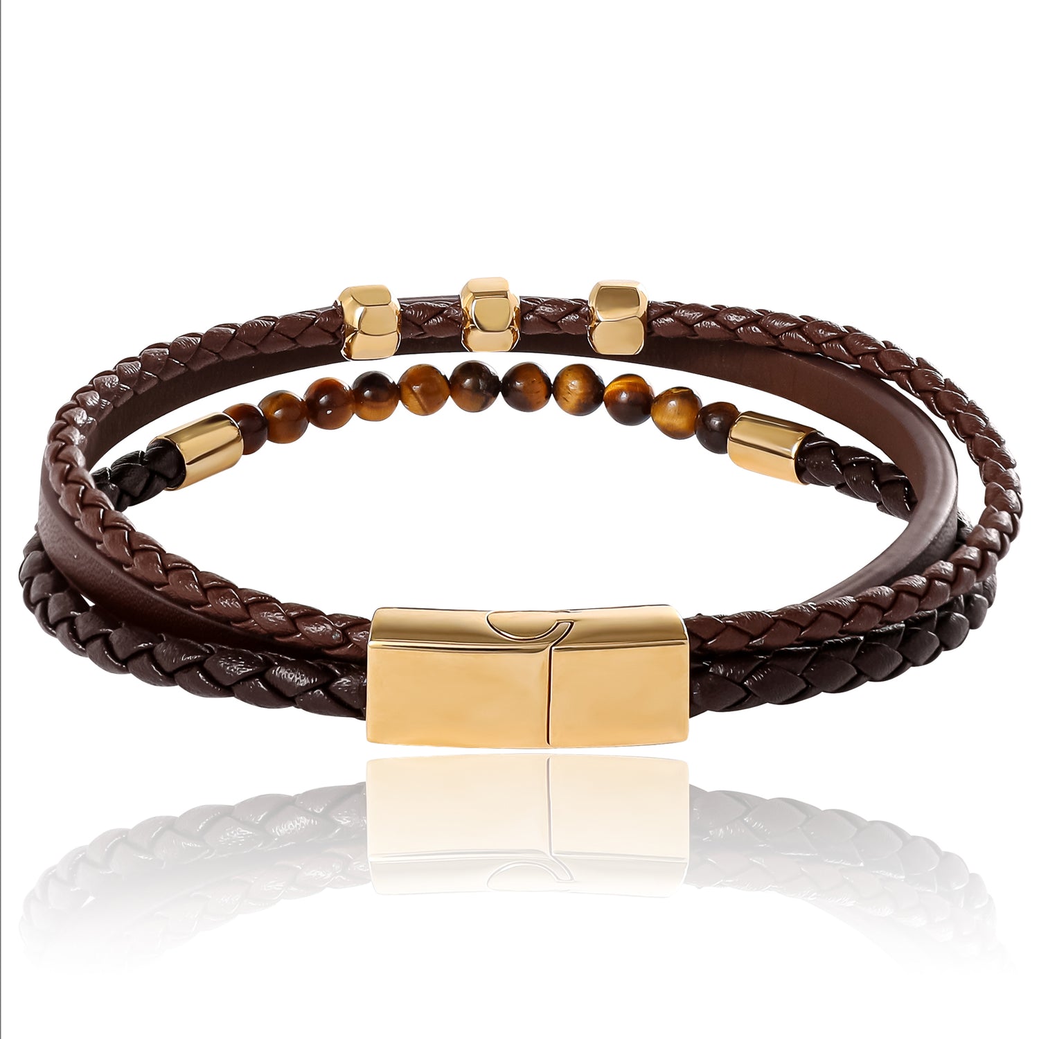 Lucky Brand Stainless Steel (316L) Triple Row Cord Bracelet