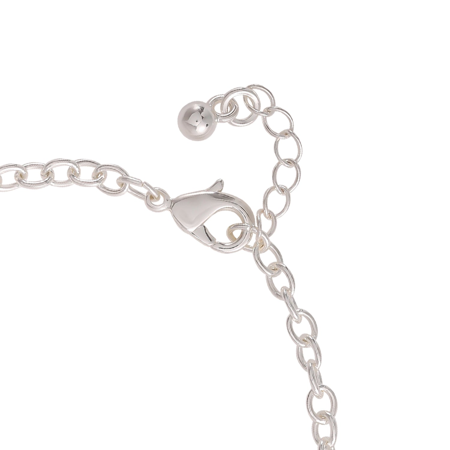Bluey Bracelet with 5 Charms Official License, 6.75"+.75" - Silver Tone