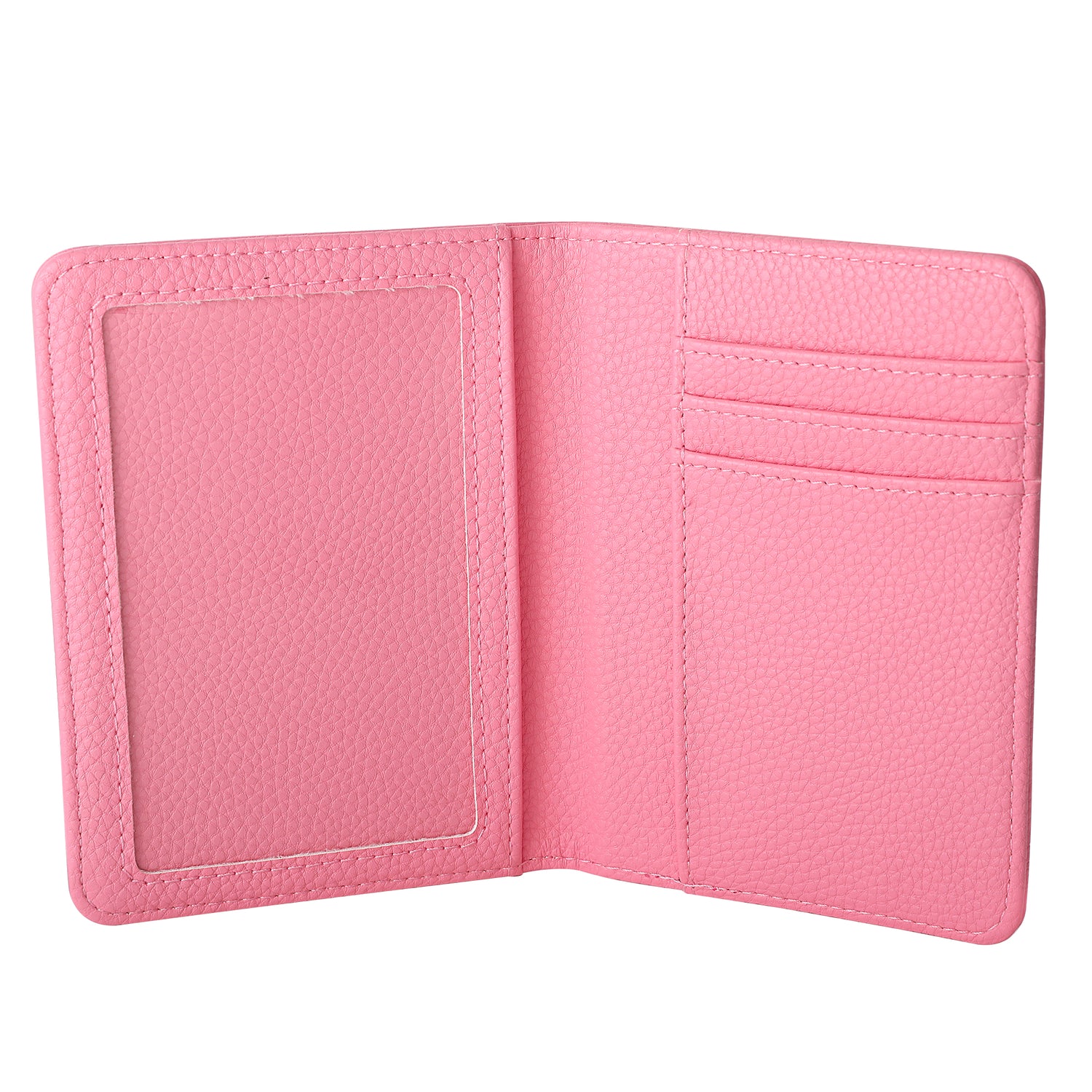 Hello Kitty Pebbled Pink Passport Holder for Travel Official License, Sanrio Passport Cover for Women